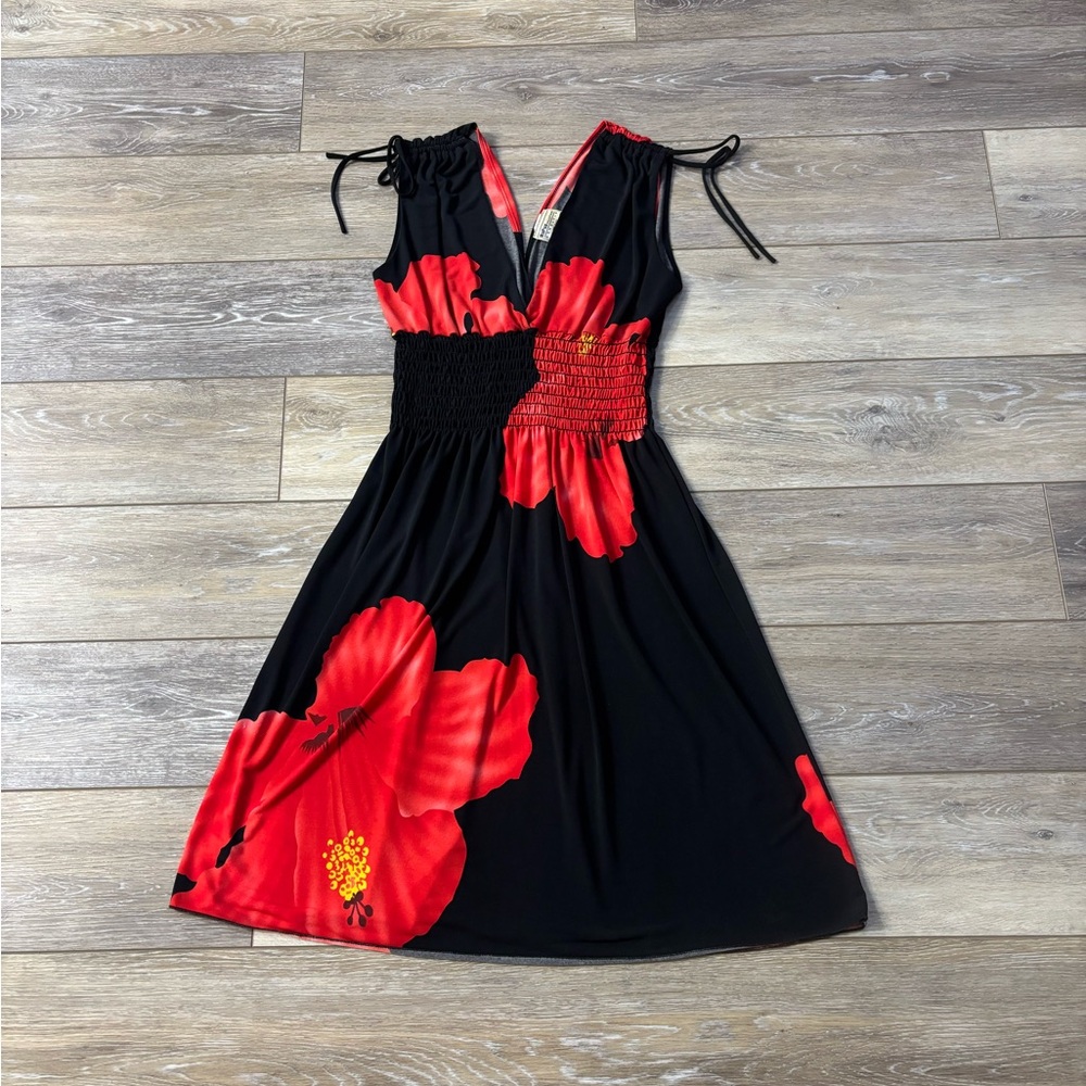 Napua Collection Honululu Dress Sz S Hawaiian Hibiscus Tropical Vacation Cruise